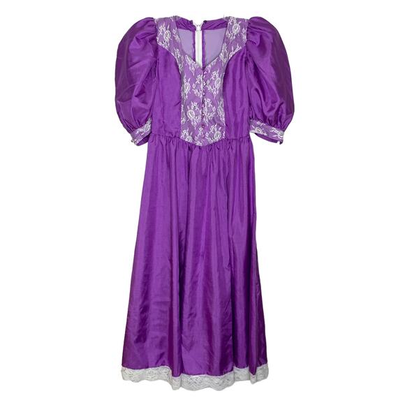 Vintage Handmade Purple Lace Renaissance Regency Fairy Gown Dress - Picture 1 of 4
